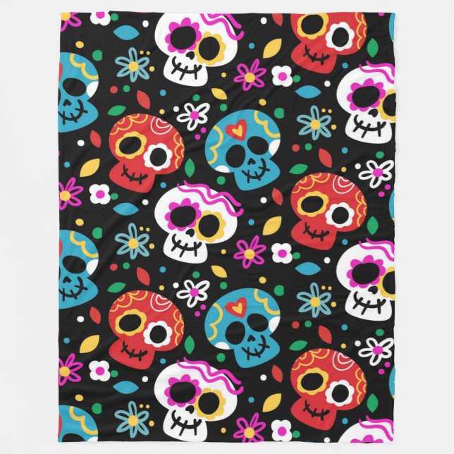 Manta Polar Calaveras adorables (Anverso)