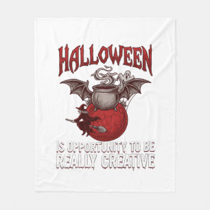 Manta Polar Caldero Alado de Murciélago de Halloween Bruja Vol
