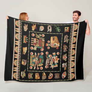 Manta Polar Calendario azteca