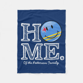 Manta Polar Calentador sonriente de la casa de la bandera de