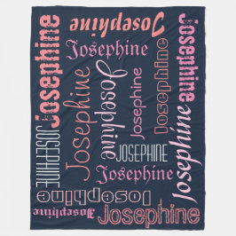 Manta Polar Cálida pulga Nombre personalizado