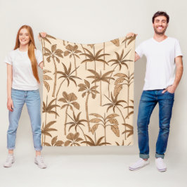 Manta Polar Calidez Tropical: Cosecha del Atardecer de Palma B