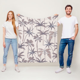 Manta Polar Calidez Tropical: Oasis Botánico de Palmeras en el