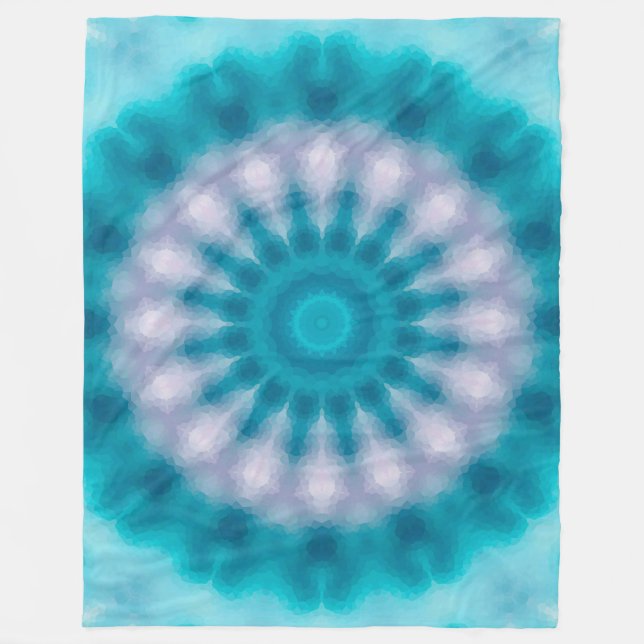 Manta Polar Calidoscopio azul cielo (Anverso)