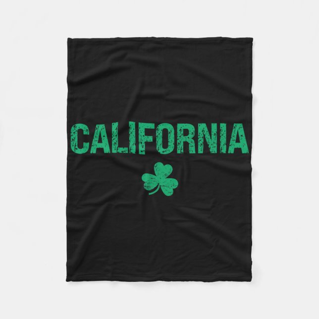Manta Polar California Irish Shamrock St Patrick's Day  (Anverso)