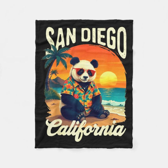 Manta Polar California Panda Zoo San Diego New Year 2025 Famil (Anverso)