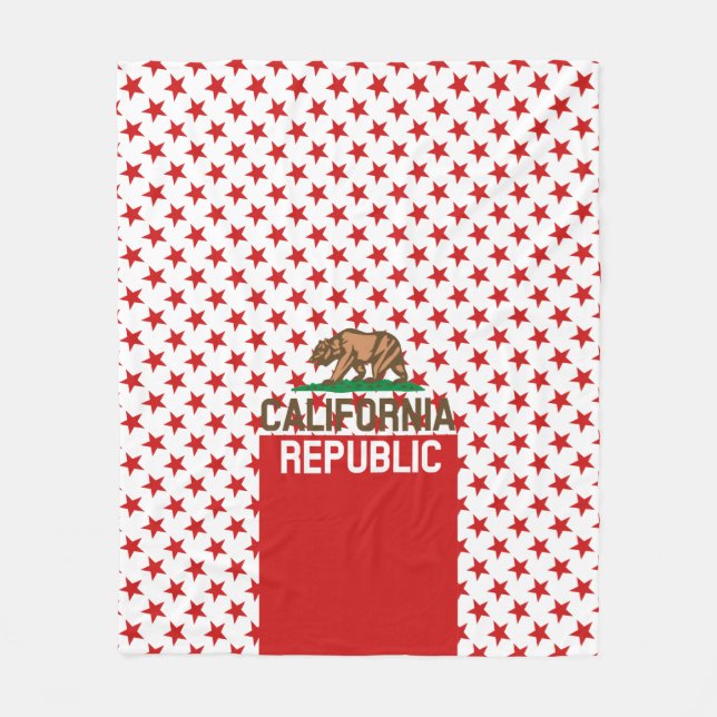 Manta Polar CALIFORNIA REPÚBLICA Bandera Estatal Diseño Estrel (Anverso)