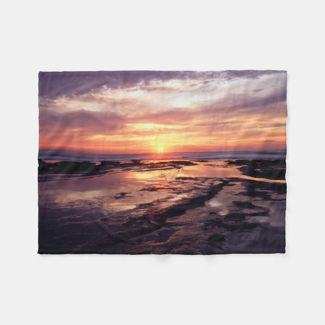 Manta Polar California, San Diego, Sunset Cliffs, Sunset 3 (Frente (Horizontal))