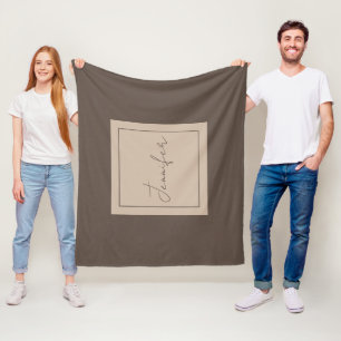 Manta Polar Caligrafía Elegante Nombre sencillo sencillo