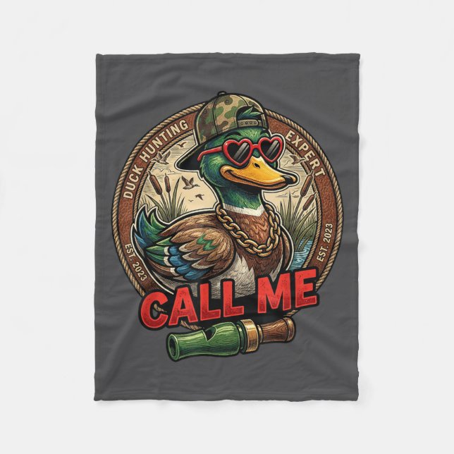 Manta Polar Call Me Duck Hunting Retro Valentine's Day Men Wom (Anverso)