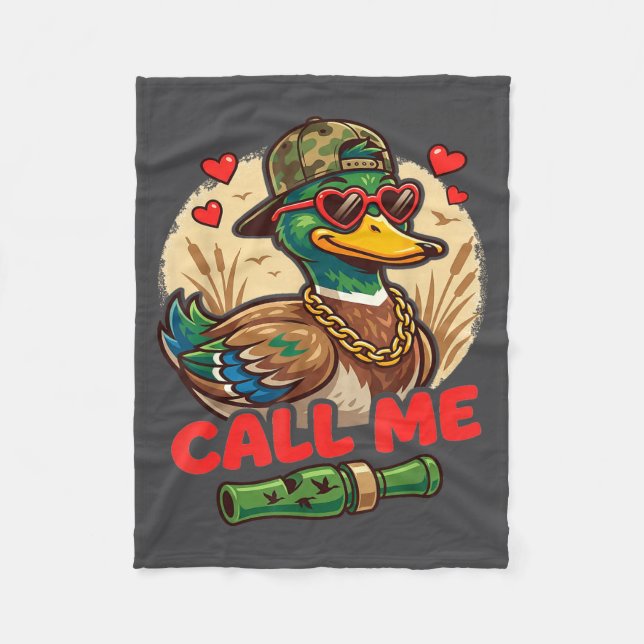 Manta Polar Call Me Duck Hunting Retro Valentine's Day Men Wom (Anverso)