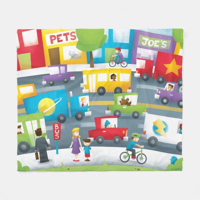 Manta Polar Calle de la Ciudad (Frente (Horizontal))