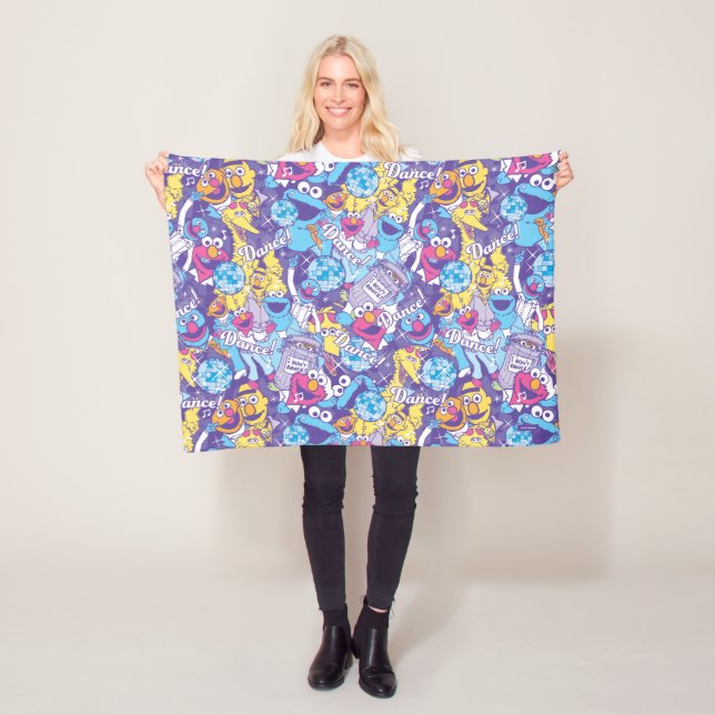 Manta Polar Calle Sésamo| Patrón de baile Groovy (In situ)