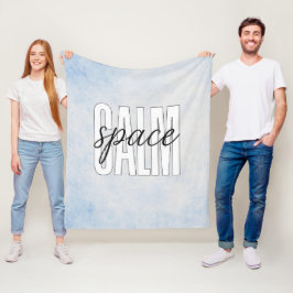 Manta Polar Calm Space Pastel Blue Cozy