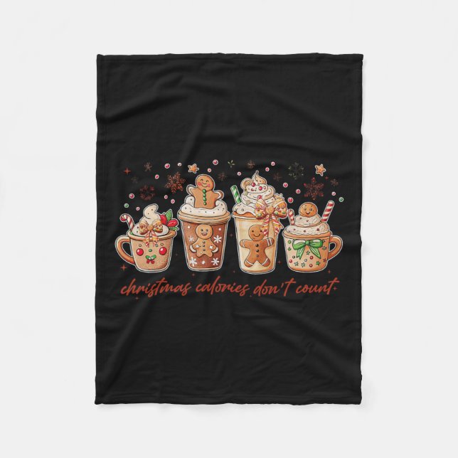 Manta Polar Calorías de navidades no cuentan Gingerbread Coque (Anverso)