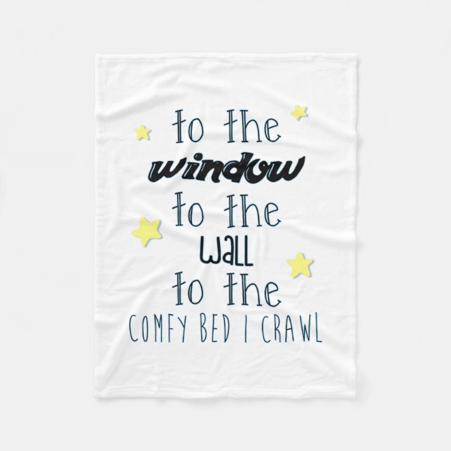 Manta Polar Cama cómoda, curiosa cita para dormir (Anverso)