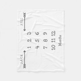 Manta Polar Cama de bebé en dos hitos de flecha moderna