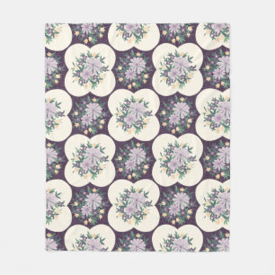 Manta Polar Cama de bebé morada y lavanda