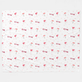 Manta Polar Cama de flor de amor