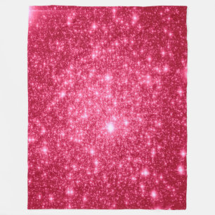 Manta Polar Cama de flores de las estrellas rosadas calientes