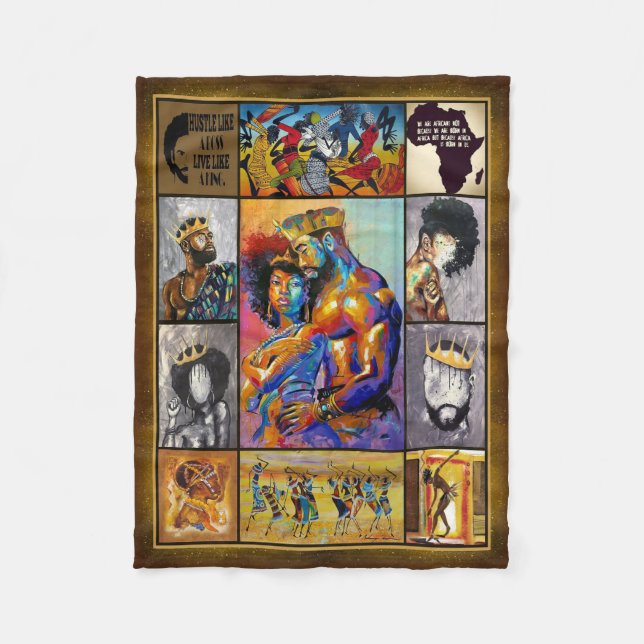 Manta Polar Cama de la cultura de la Reina Africana (Anverso)