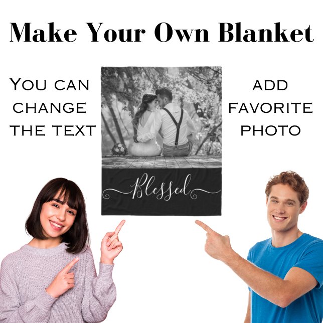 Manta Polar Cama de la foto de boda personalizada (Subido por el creador)