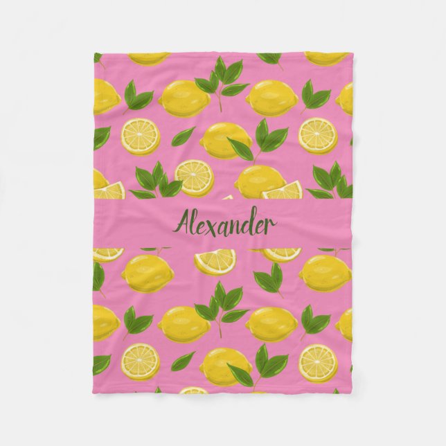 Manta Polar Cama de Limón para bebés, niños y adultos (Anverso)