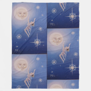 Manta Polar Cama de luna Celestial Dreamland
