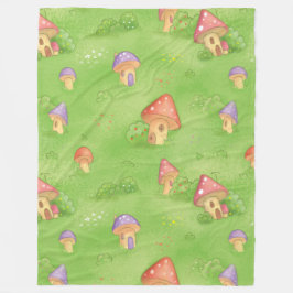 Manta Polar Cama para bebés con champiñones