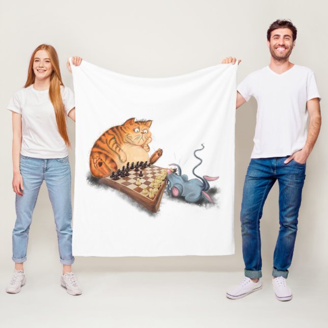 Manta Polar Cama para jugar al gato y al ratón en la flota de  (In situ)