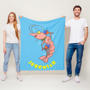Manta Polar Camarón alegre, personalizado de la gamba