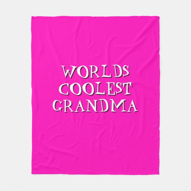 Manta Polar Cambiar el rosa caliente de la abuela más fría del (Anverso)