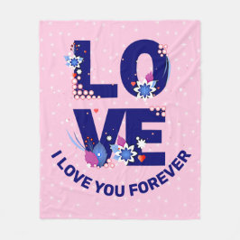 Manta Polar Cambiar el texto te amo por siempre las estrellas 