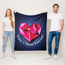 Manta Polar Cambiar nombre Añadir texto rojo geométrico amor a