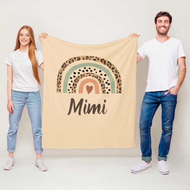 Manta Polar Cambiar nombre de puntos leopardo Imprimir arcoiri (In situ)