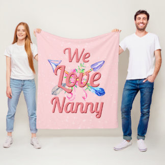 Manta Polar Cambiar nombre de texto Boho Flores que amamos NAN