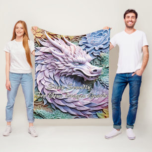 Manta Polar Cambiar texto, lápices blandos Dragón de efecto 3D