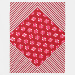 MANTA POLAR CAMBIOS DE NAVIDADES ROJOS Y BLANCOS Y DE DIAGONAL