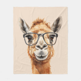 Manta Polar Camello lindo con gafas
