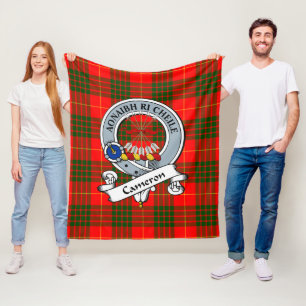 Manta Polar Cameron Insignia de Clan Moderno Tartan Plaid
