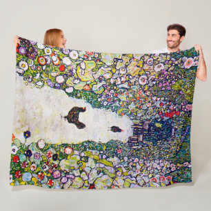 Manta Polar Camino Jardín con Pollos, Gustav Klimt