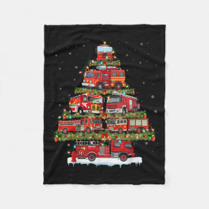 Manta Polar Camión de bomberos navidad enciende a bombero cami