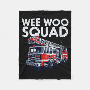 Manta Polar Camión de Bomberos Wee Woo Squad Hombres Niños Bom