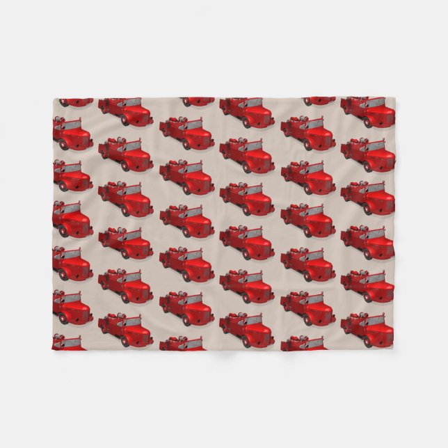 Manta Polar Camión de Fuego Rojo (Frente (Horizontal))