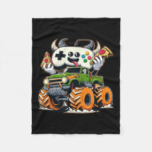 Manta Polar Camión de video para niños Pizza levantado 4x4