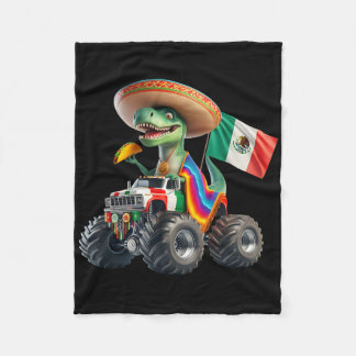 Manta Polar Camión Monstruo de Taco de Dinosaurio Divertido Ci
