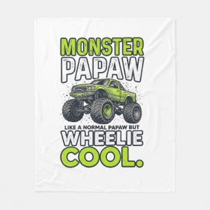 Manta Polar Camión Monstruo Papá Wheelie Cool Divertido Diseño