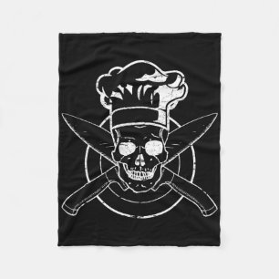 Manta Polar Camisa de Chef Cráneo Sombrero de Chef Cocina Bbq