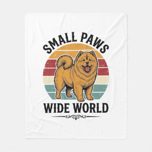 Manta Polar Camisa de Chow Chow Pequeñas Patitas Mundo Amplio