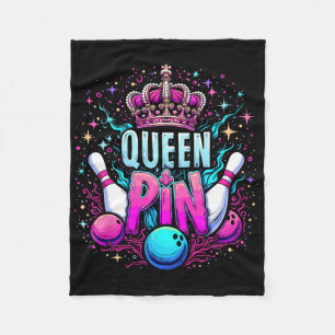 Manta Polar Camisa de reina Pin Boliche Liga Para Boliche